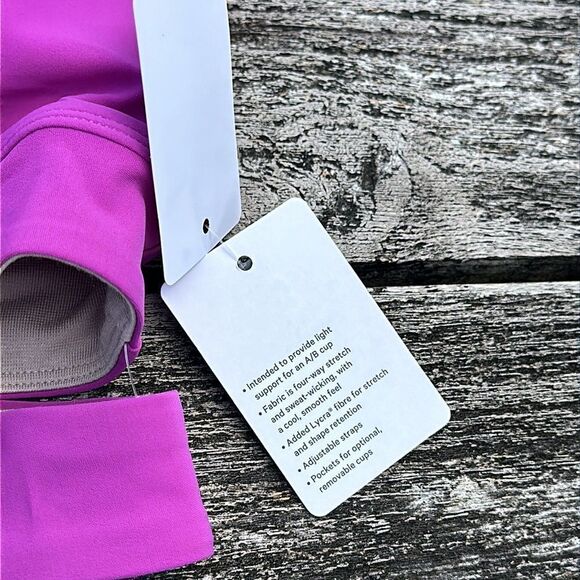 Lululemon Still Now Bra VIVID PLUM PURPLE SIZE 8 nwt - Picture 5 of 7
